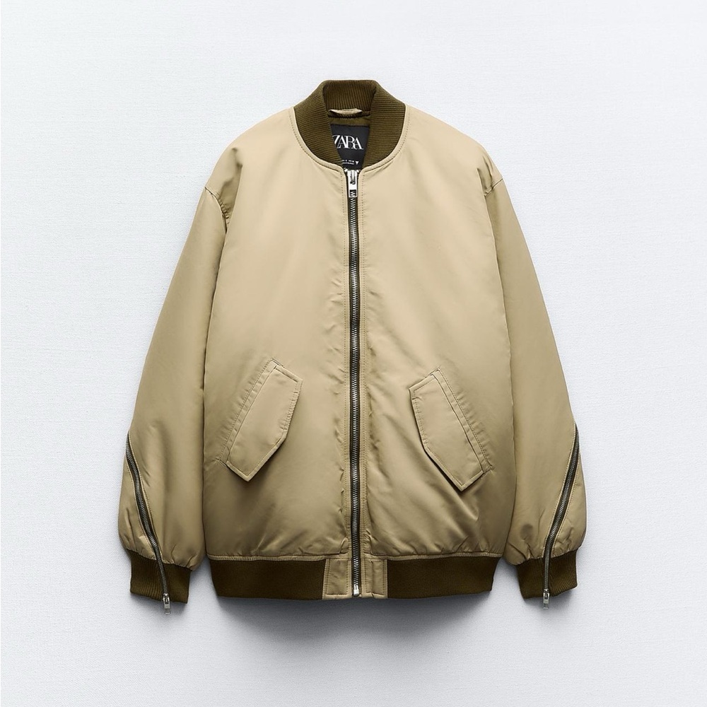 Zara NWT Oversized Nylon Bomber